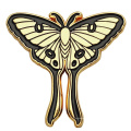 Logotipo de diseño personalizado Pin de alfiler de placas doradas de color negro